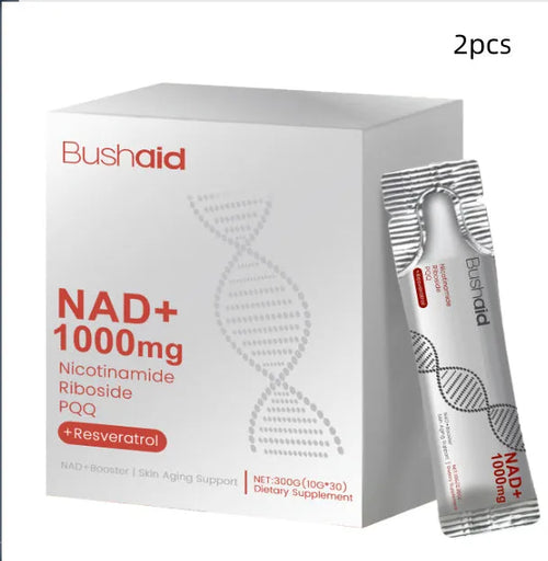 300g bottle of anti aging drink supplement powder with nicotinamide riboside and PQQ