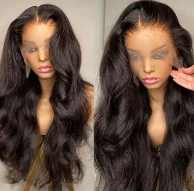 Front lace long curly wig in 134 gradient colour, black or piano option, with side bangs