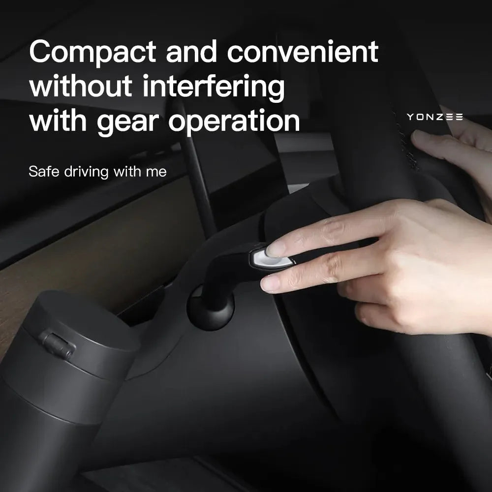 Tesla Model 3 and Y dashboard cup holder with handle, plastic construction