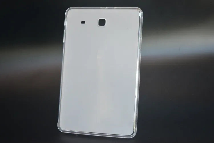 Clear white ultra-thin silicone tablet case for 7-inch devices with TPU reinforcement