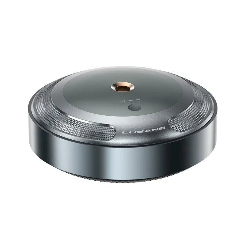 Automatic car air freshener diffuser with zinc alloy casing and three bottles of scent solution.