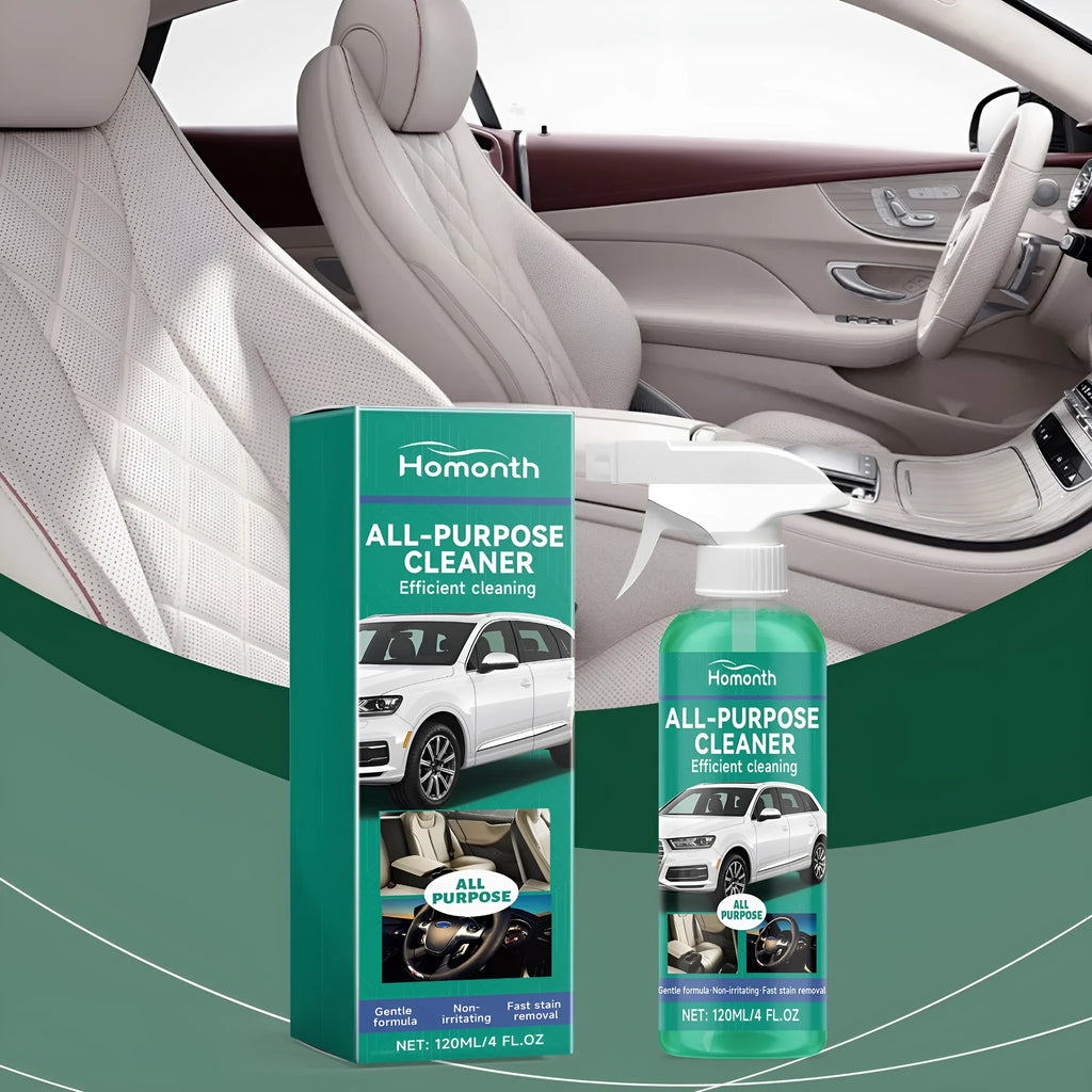Car interior foamed cleaner in a 120ml bottle with dimensions 4.3x19.8cm for upholstery and dashboard cleaning