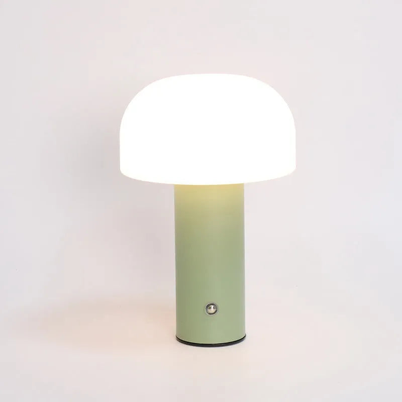 USB-powered dual-purpose table lamp with plug-in decorative element in black, green, orange, or white colours