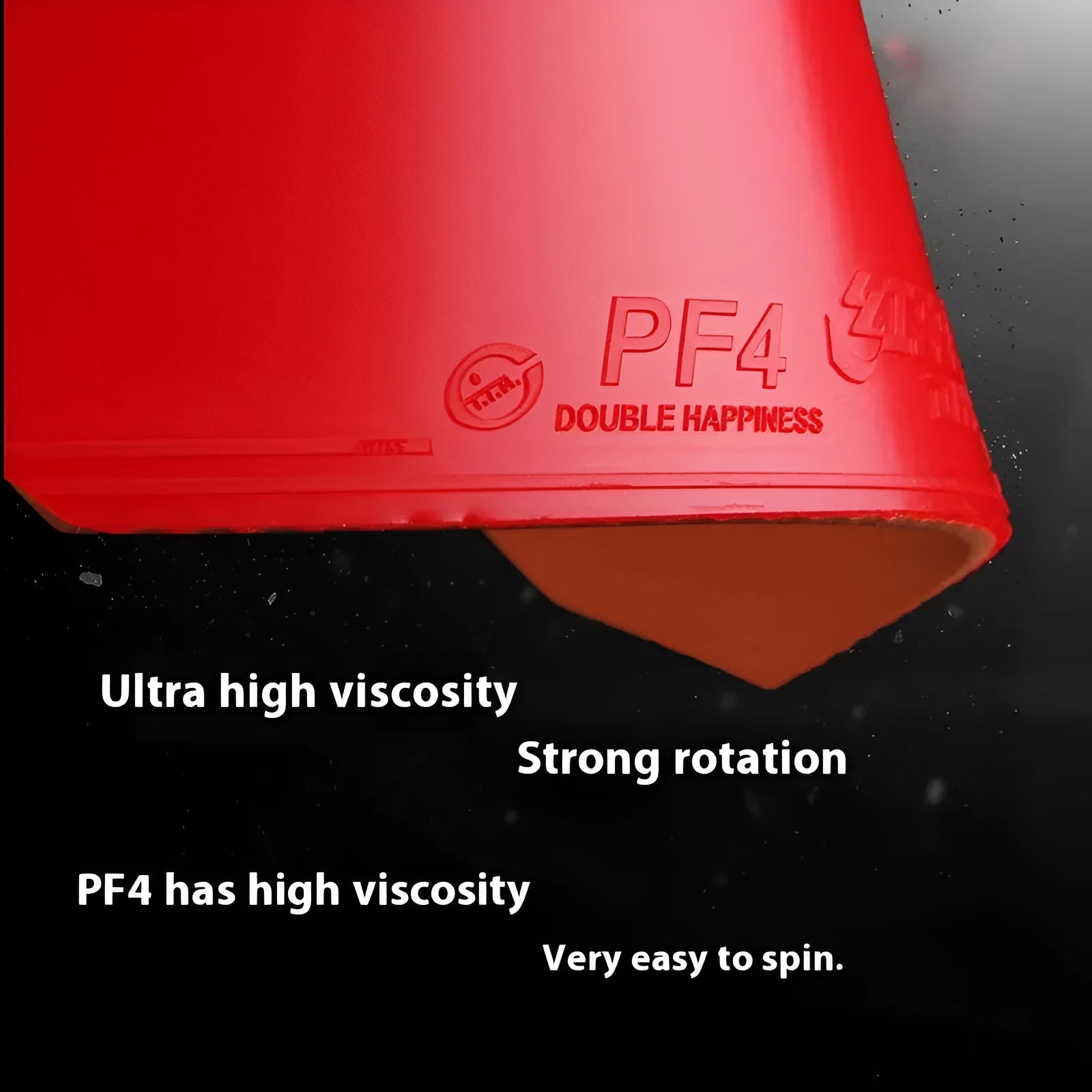 PF4-50 Classic 50 table tennis racket with anti-rubber surface in red thick, black thick, red medium thick, or black medium thick options.
