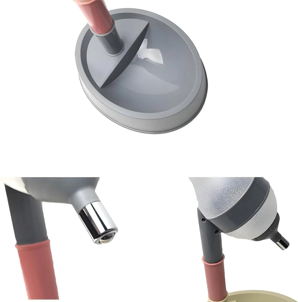 Green adjustable standing water dispenser for pets with a detachable bowl and pole.