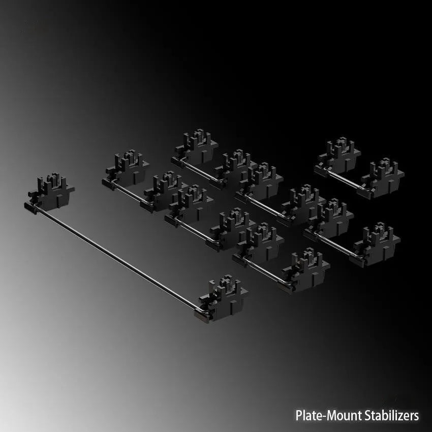 Mechanical keyboard stabiliser accessories with 4.3-inch display screen in black and milky white colours