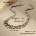 Stainless steel necklace with geometric pendant and electroplated 18K gold finish