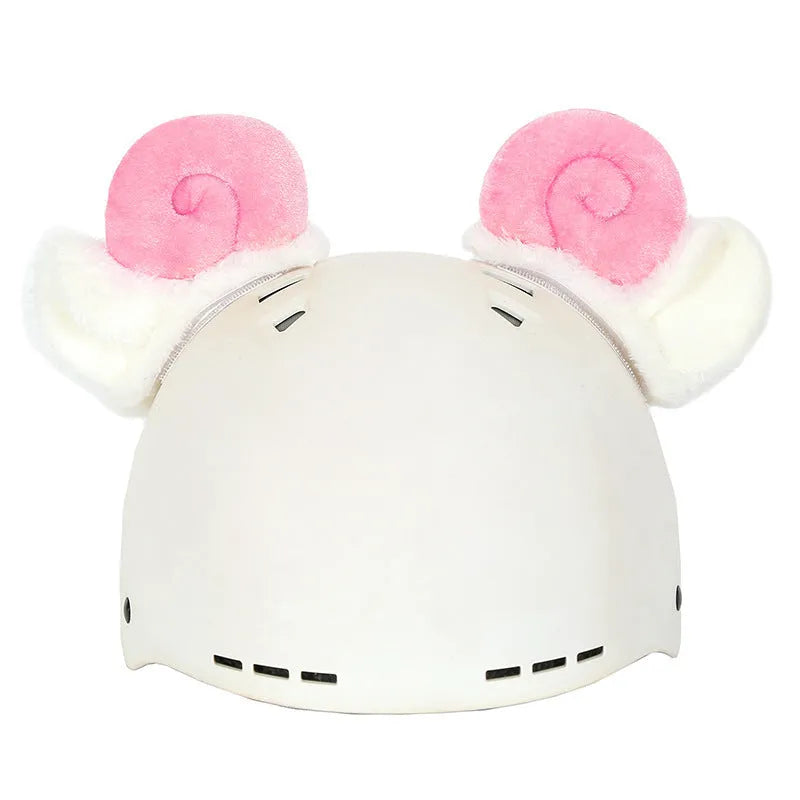 Cartoon plush fabric helmet cover set in size M decorative accessory