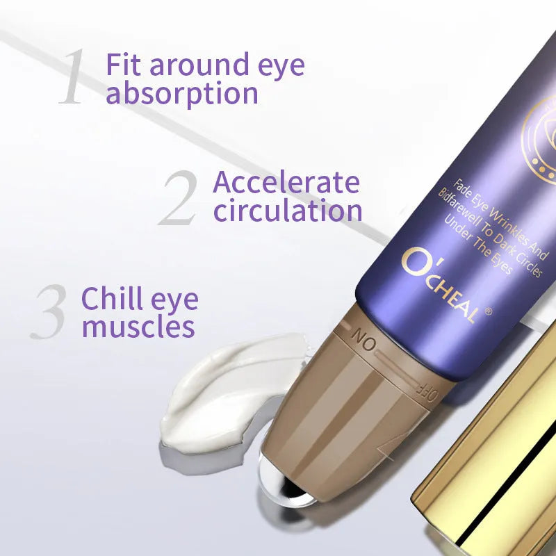 Ball eye cream container with brightening soft concealer formula for dark circles treatment