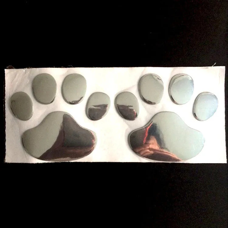 PVC car sticker with dog footprints in hand-shaped brush design for bumper scratch concealment