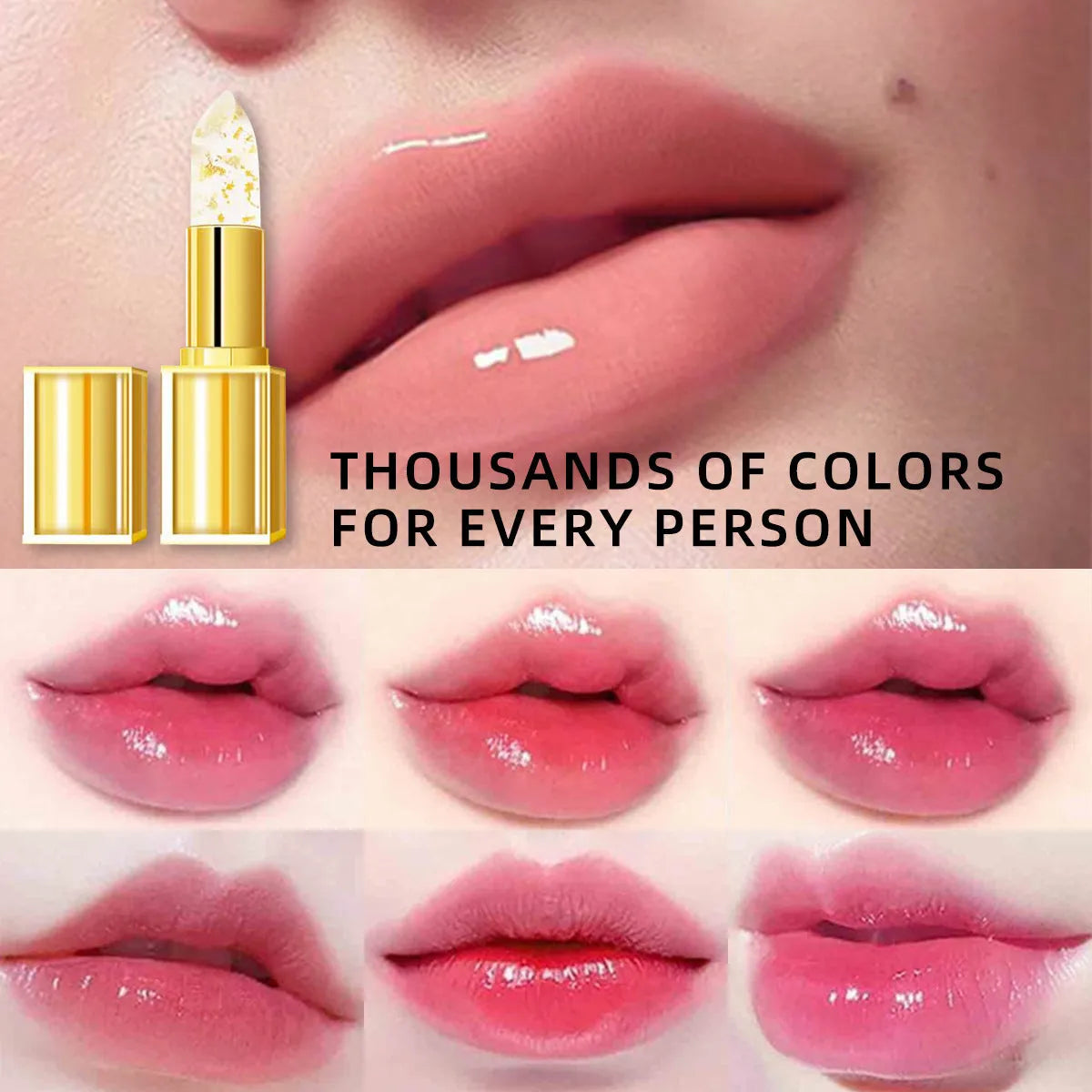 Anti-smudge gilding lipstick with warm colour-changing properties in 3.5g size