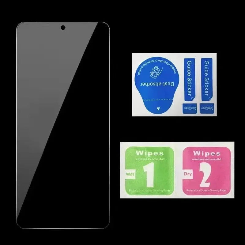 Privacy screen protector film for Poco and Redmi phones with anti-spy feature and application kit.
