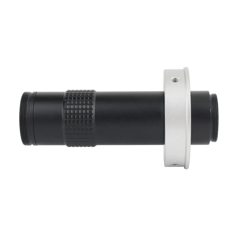 Black industrial camera monocular lens with 30mm diameter for macro inspection