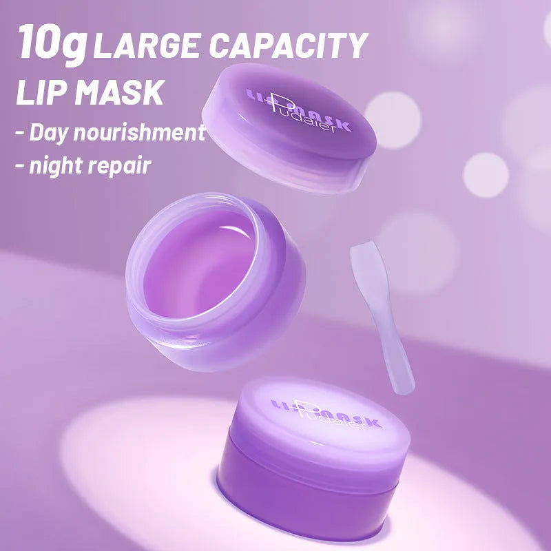 Exfoliating lip balm with cuticle removal tool in 10ml applicator