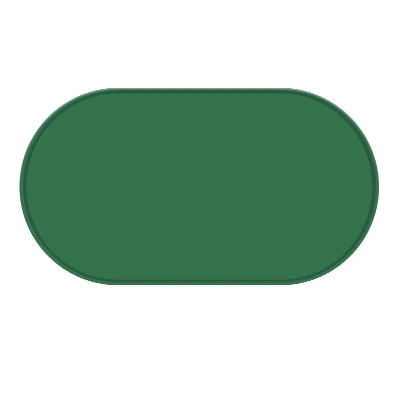 Silicone waterproof cat meal placemat in green colour showing size dimensions