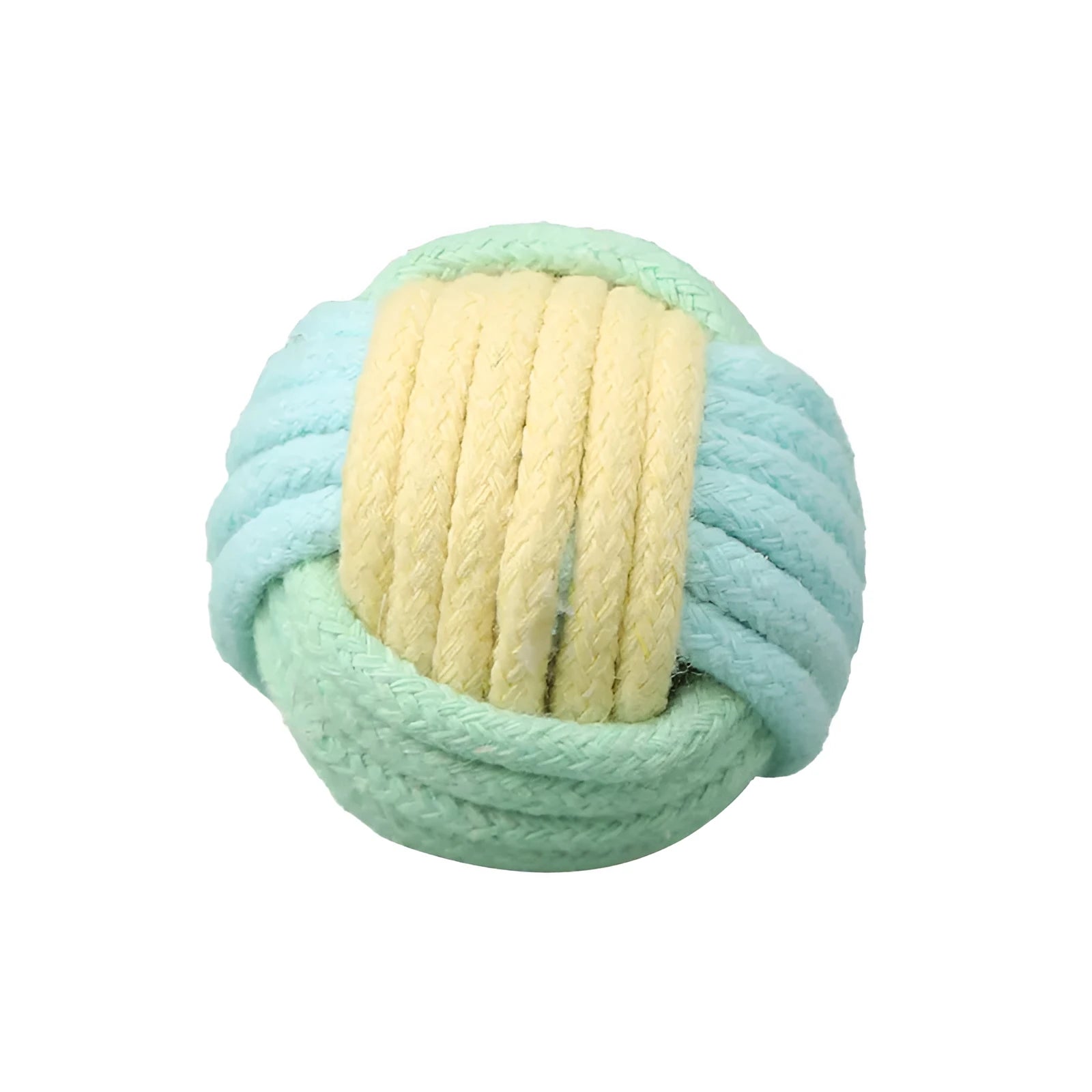 5cm diameter cotton plush cat toy in blue powder, green blue, or pink green colours for teeth grinding