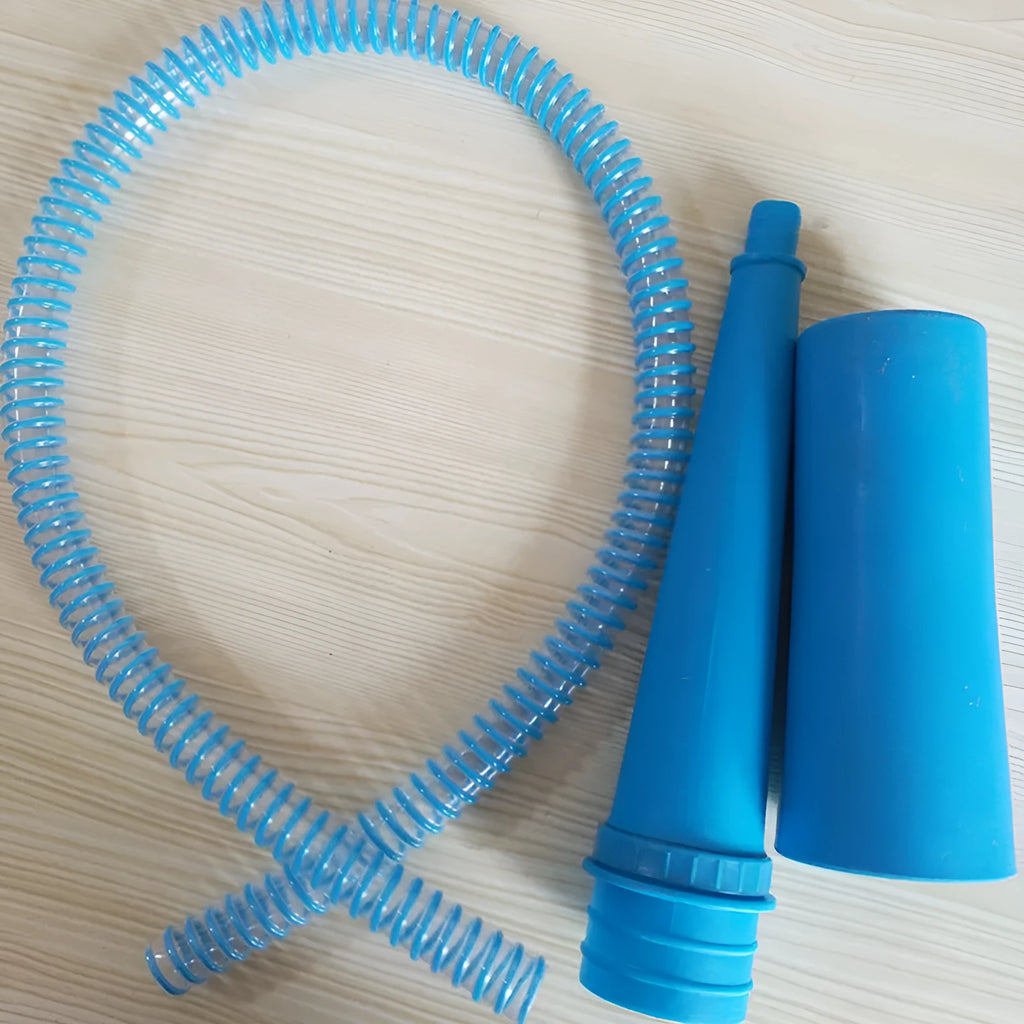Blue washing machine vacuum cleaner suction pipe with 114cm hose and round cleaning head