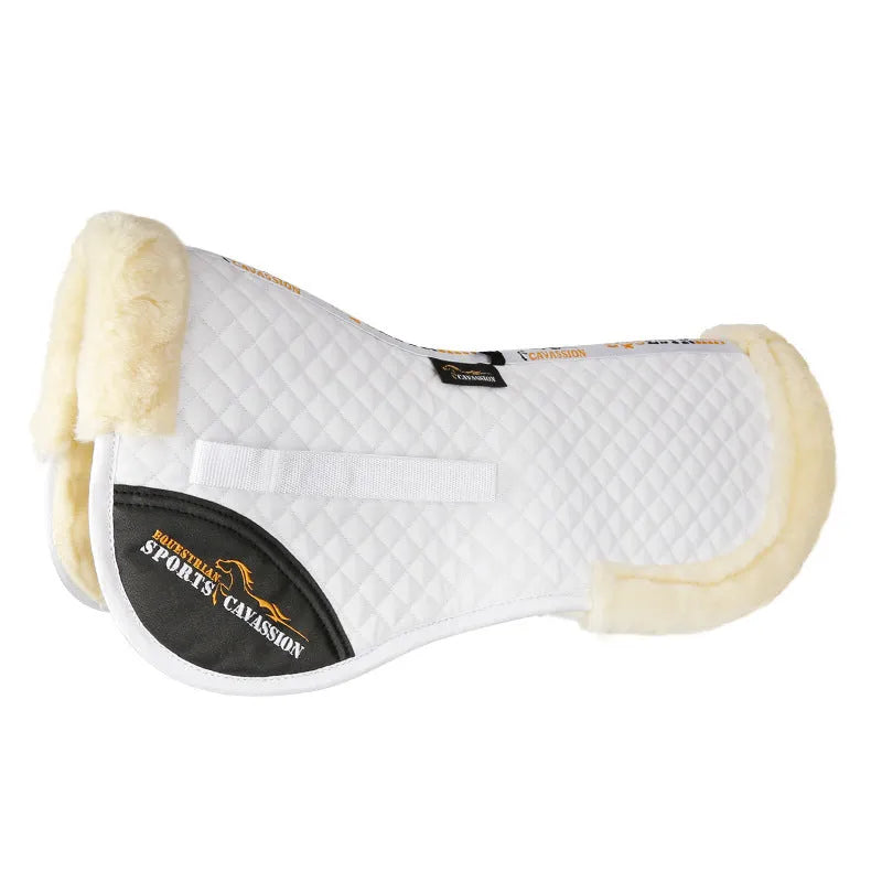 Riding wool shock absorption pad for waist protection in equestrian and cycling
