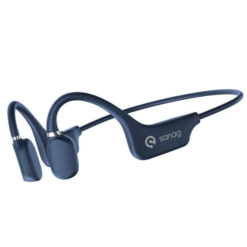 Bone conduction wireless headphones with neckband design in multiple colour options for sports use