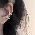 Sweet atmosphere heart shape alloy zircon ear clip for women Korean style light luxury