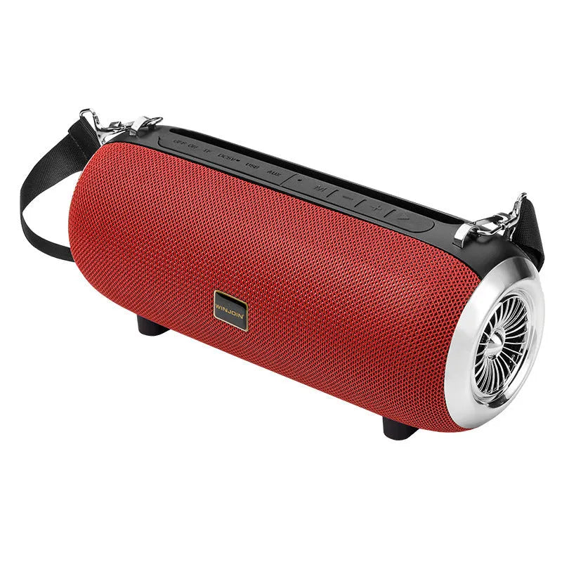 F666 square portable Bluetooth speaker in fabric mesh with shoulder strap