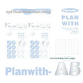 Artsy Ins Style student draft notebook in A5 size with a blue plaid cover, showing oblique angle design.