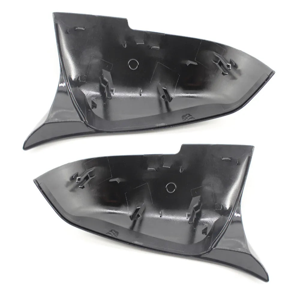 Modified horn rearview mirror shell in paint bright black for BMW 3 Series 4 Series