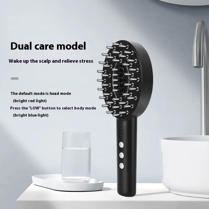 KD3802 black scalp medicine supplying device with vibration massage function and charging cable