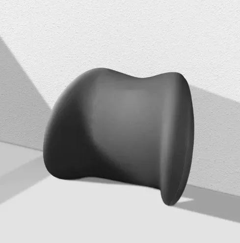 Memory cotton car headrest and waist cushion set in black, green, grey, or pink colours