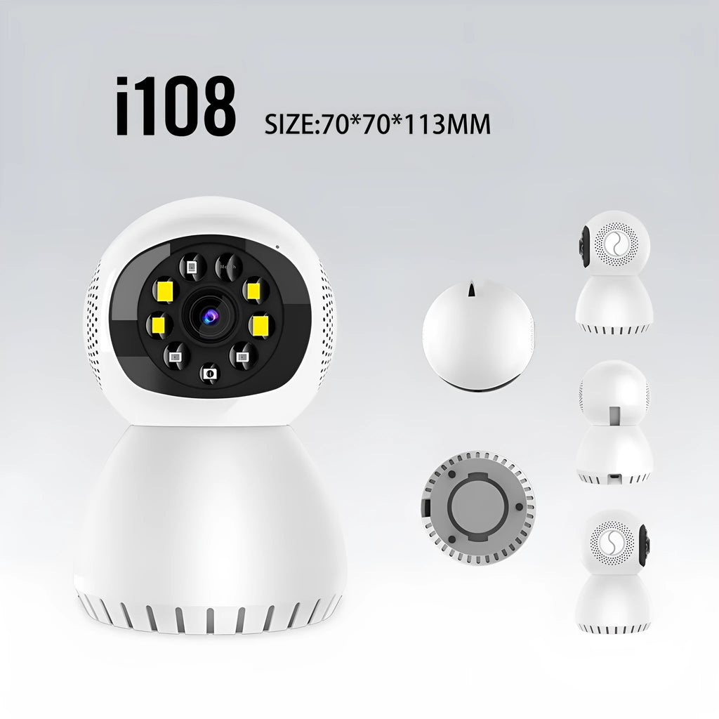 Dual-frequency wireless 1080p HD home security camera with bracket for wall mounting