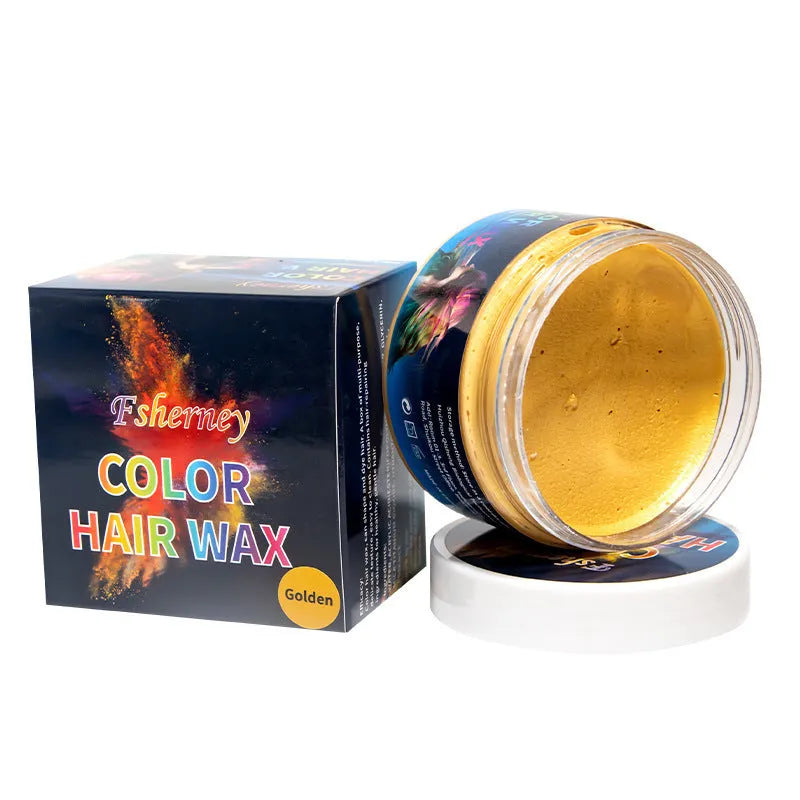 120g hair styling clay in multiple colours including blue, green, purple and rose red