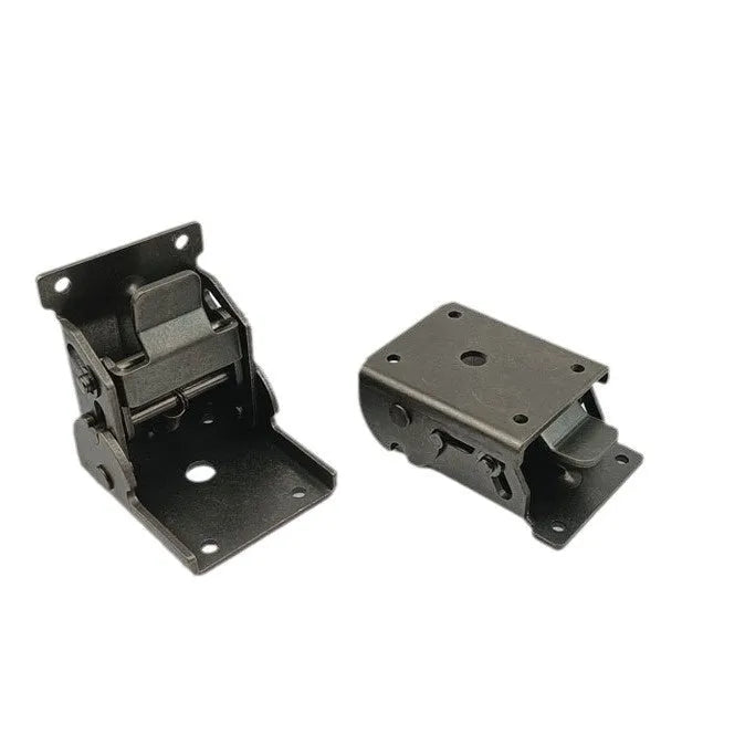 Furniture foot folding hinge with electroplated finish for cabinet doors