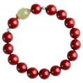 Purple Gold Sand cinnabar and Hetian jade bead bracelet with geometric shapes in 6mm, 8mm, and 10mm sizes.