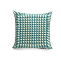 Geometric abstract modern minimalist yarn-dyed TIHUA pillowcase 45x45cm in orange, blue, green, and brown colour options
