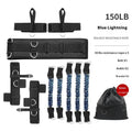 Fitness bounce chest expander elastic training belt with colour-coded resistance sleeves