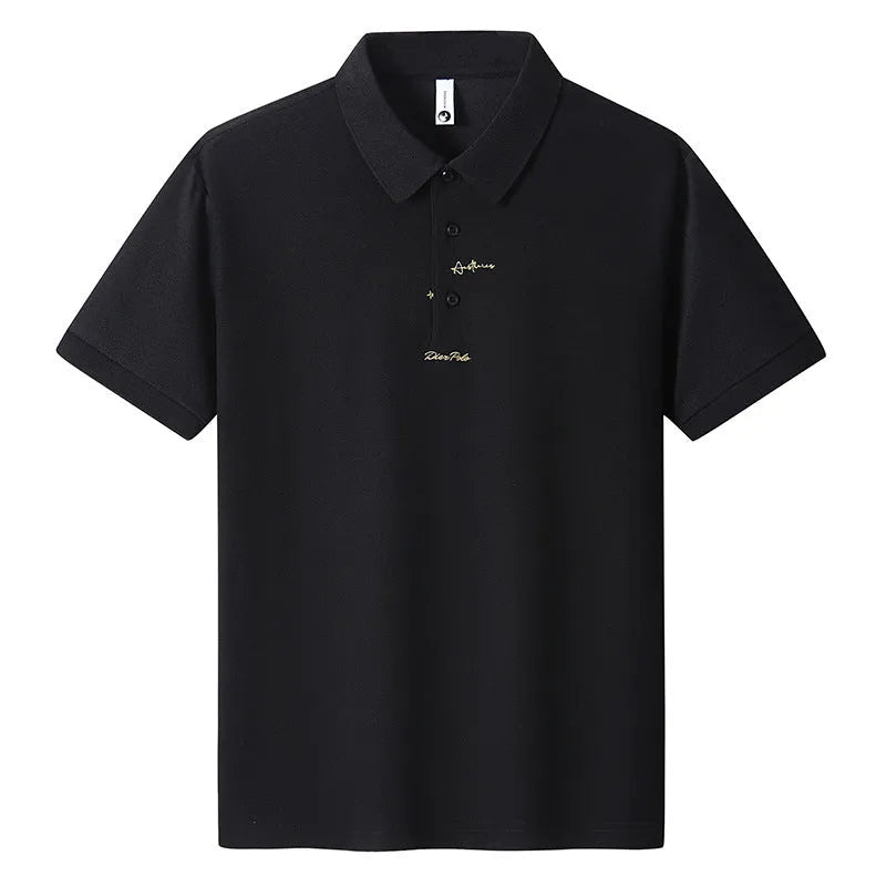 Men's casual loose cotton t-shirt in six colours with short sleeves and letter pattern