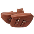 Black retro wind motorcycle side box saddle bag made of PU leather