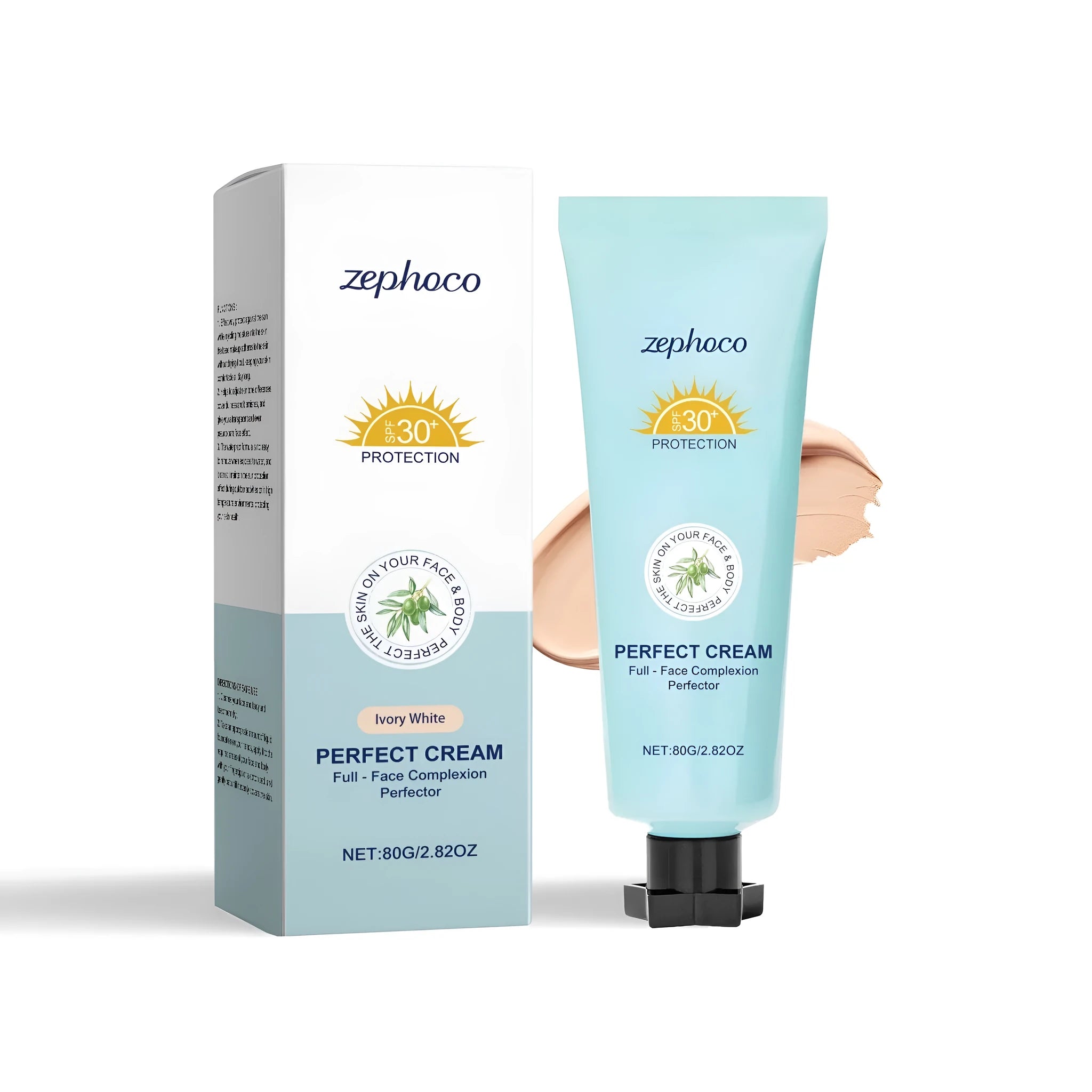 30ml bottle of liquid foundation sunscreen moisturiser in dark skin, ivory white and natural colour shades