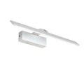 White LED bathroom mirror headlight with illuminated surface and three light colour settings.