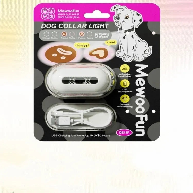Pet LED luminous collar in one of four colours: Fresh Pink, Delicate Gray, Cure Green, or Caramel Mocha.
