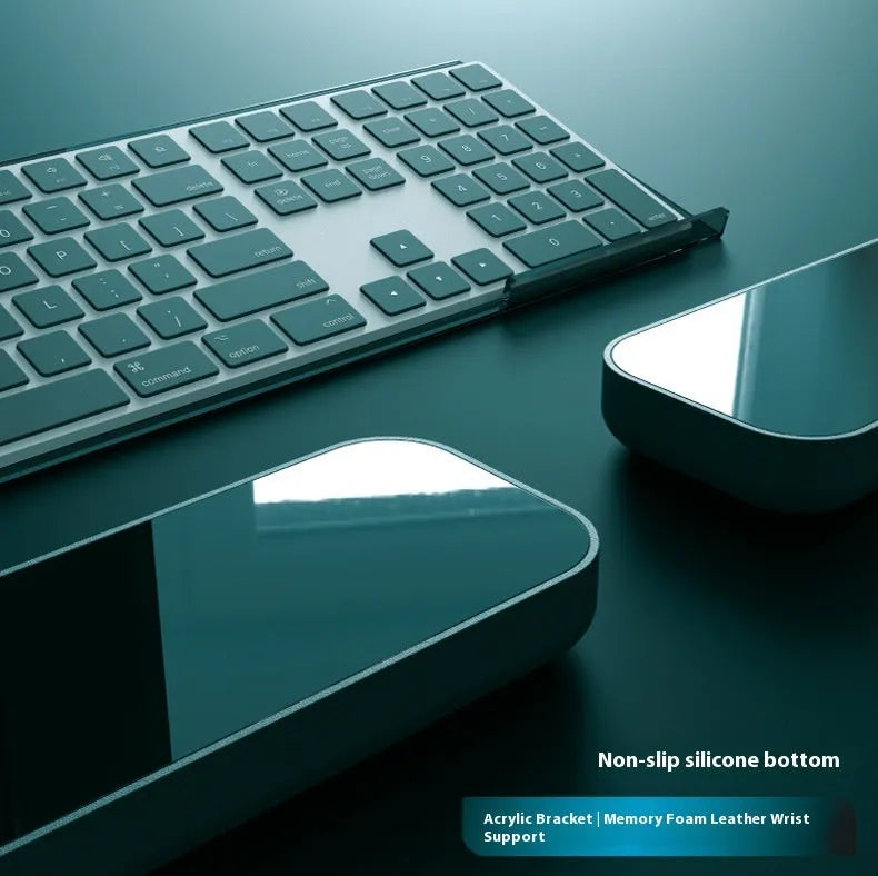 Double-sided memory foam wrist pad for keyboard and mouse in multiple colour options
