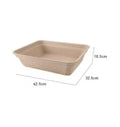 Brown disposable waterproof cat litter box with biodegradable cardboard construction showing three size options