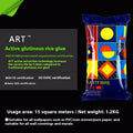 Glue E formaldehyde-free glutinous rice wallpaper adhesive in a 3-roll pack