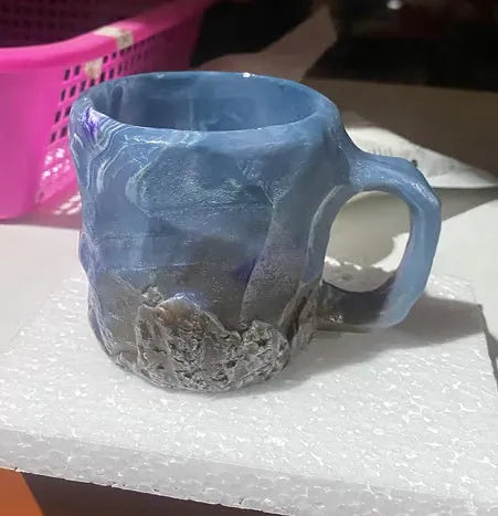 400ml mineral crystal resin coffee mug with handle in various colour options