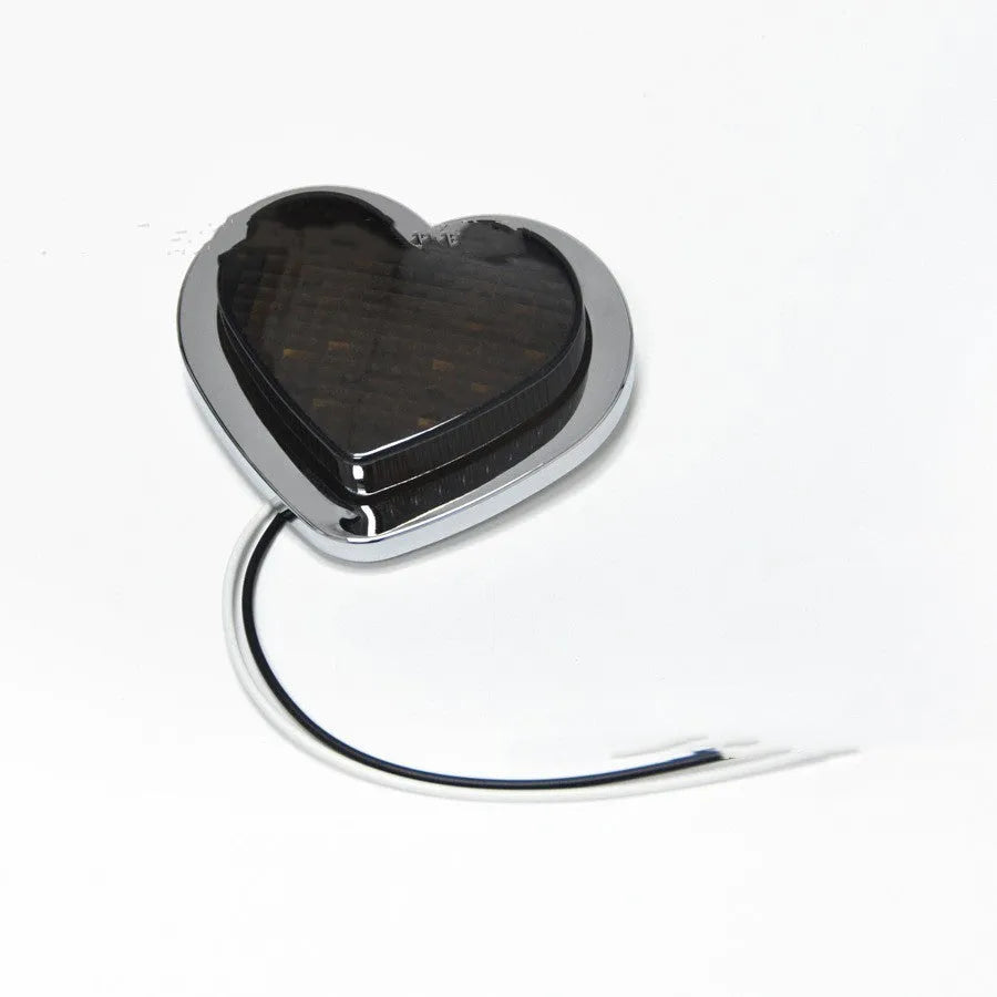 Japanese-style heart-shaped red LED automotive sidelight for fender mounting