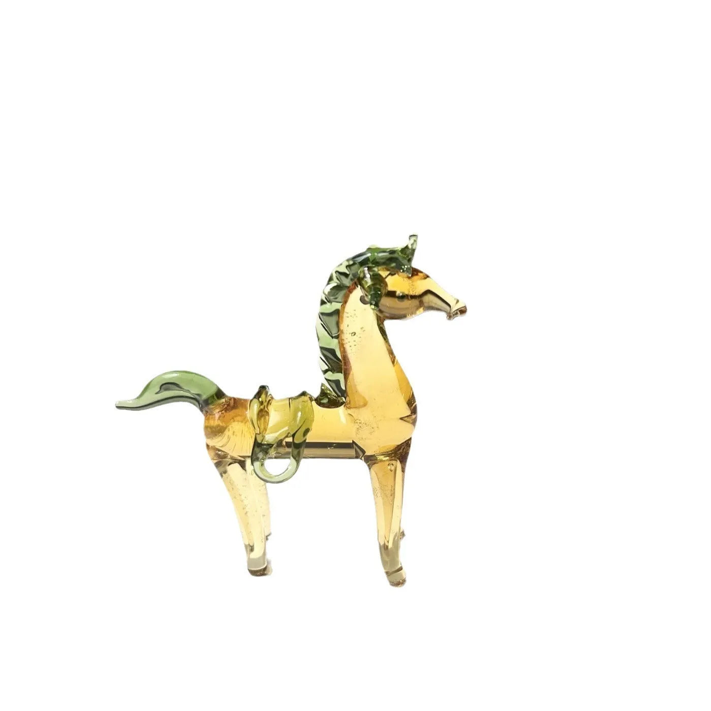 Glazed ceramic horse figurine decorative ornament in modern simplicity style