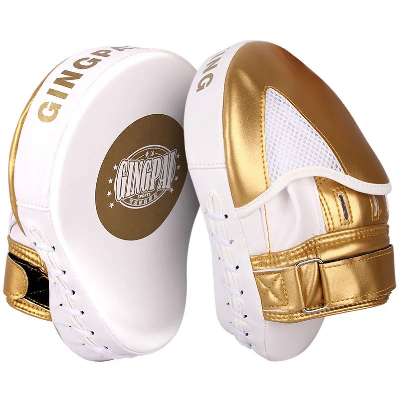 Portable vertical hanging PU baffle target for boxer Sanda training in golden colour