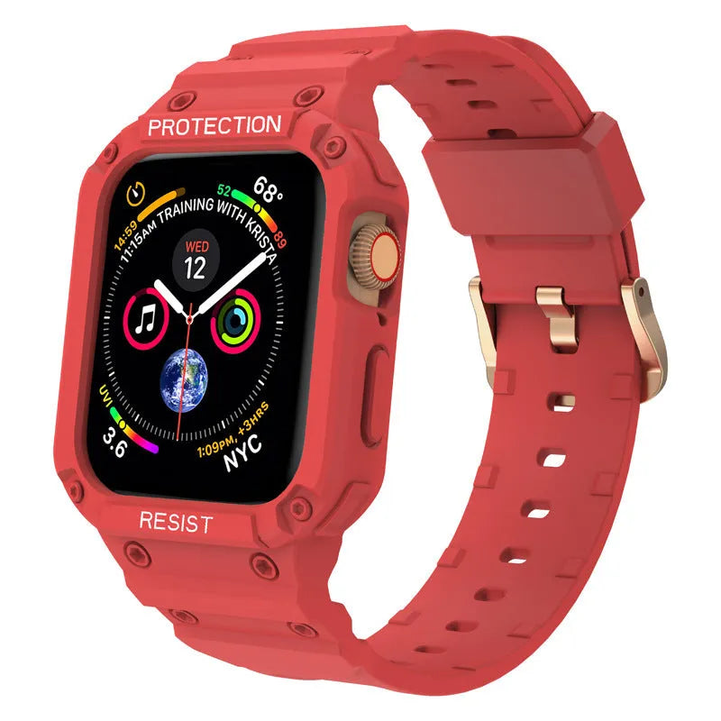 Soft TPU sports replacement strap for Apple Watch Series 8 in multiple colour options