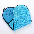Blue pet bath towel measuring 62x23 cm for drying dogs and cats after washing