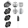 Golf putting alignment training tool with scriber and drawing pen attachments for practice